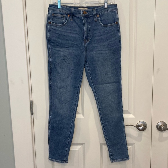 Madewell 10” High Rise Skinny Crop Jeans, Women’s 29, Bradfield Wash‎ - Picture 1 of 9